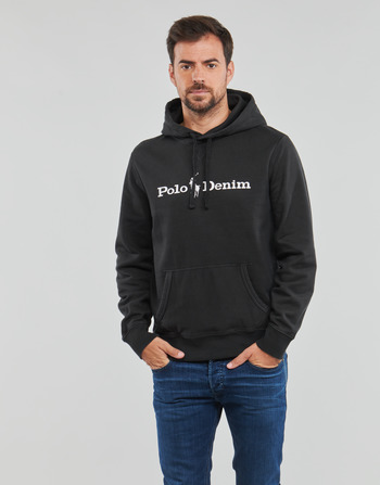 Clothing Men sweaters Polo Ralph Lauren LSPOHOODM3-LONG SLEEVE-SWEATSHIRT Black / Faded