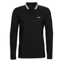 Clothing Men long-sleeved polo shirts BOSS Plisy Black
