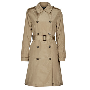 Clothing Women Trench coats Lauren Ralph Lauren DB PKB TRNCH-UNLINED-COAT Beige