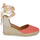 Shoes Women Espadrilles JB Martin VISALIA Velvet / Pink / Lacets / Bonbon