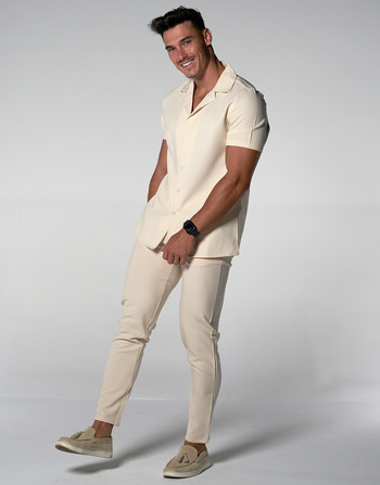 Clothing Men 5-pocket trousers THEAD.  Beige