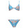 Clothing Women Bikini Roxy PT ROXY LOVE THE SURF KNOT SET Blue / White / Pink