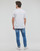 Clothing Men short-sleeved t-shirts Quiksilver BETWEEN THE LINES SS White / Blue