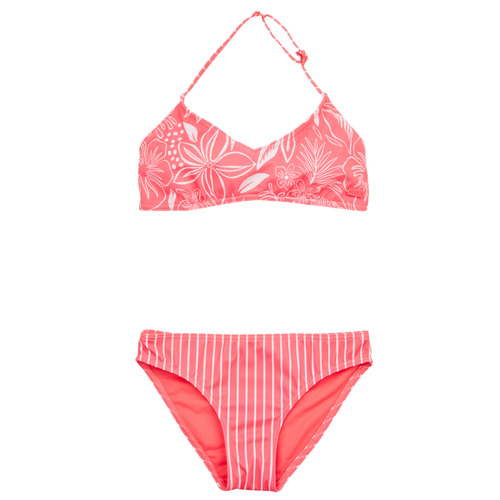 Clothing Girl Bikini Roxy VACAY FOR LIFE TRI BRA SET Pink / White