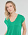 Clothing Women short-sleeved t-shirts Pieces PCBILLO TEE LUREX STRIPES Green