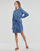 Clothing Women Short Dresses Pieces PCOSALINA LS MIDI DNM MB DRESS Blue