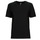 Clothing Women short-sleeved t-shirts Pieces PCRIA SS FOLD UP SOLID TEE Black