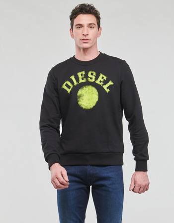 Clothing Men sweaters Diesel S-GINN-K30 Black / Green