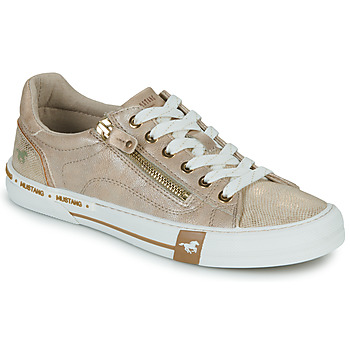 Shoes Women Low top trainers Mustang 1353308 Champagne