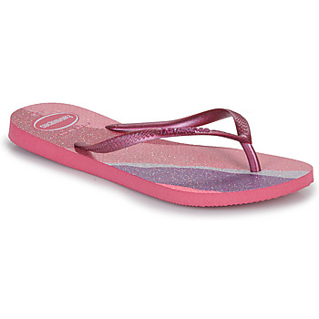 Shoes Women Flip flops Havaianas SLIM PALETTE GLOW Pink