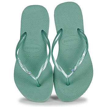 Shoes Women Flip flops Havaianas SLIM CRYSTAL SWII Green