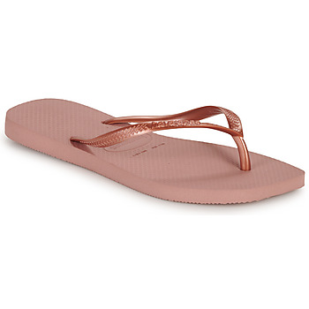 Shoes Women Flip flops Havaianas SLIM SQUARE Pink