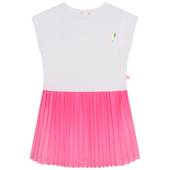 Clothing Girl Short Dresses Billieblush  White / Pink