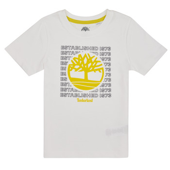Clothing Boy short-sleeved t-shirts Timberland T25T97 White