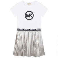 Clothing Girl Short Dresses MICHAEL Michael Kors  White / Silver
