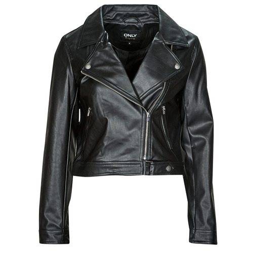 Clothing Women Leather jackets / Imitation leather Only ONLBEST FAUX LEATHER BIKER Black