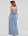 Clothing Women Long Dresses Only ONLNOVA LIFE STRAP MAXI DRESS Blue / White