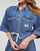 Clothing Women Short Dresses Calvin Klein Jeans UTILITY BELTED SHIRT DRESS Jean