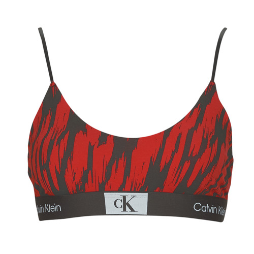 Calvin Klein Jeans UNLINED BRALETTE Black / Red - Fast delivery