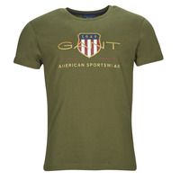 Clothing Men short-sleeved t-shirts Gant ARCHIVE SHIELD Kaki