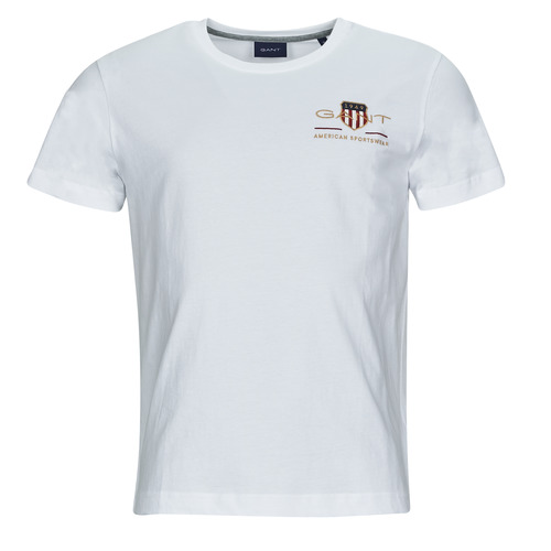 Clothing Men short-sleeved t-shirts Gant ARCHIVE SHIELD EMB White