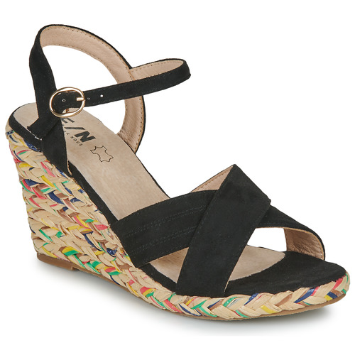 Shoes Women Sandals Elue par nous NECHANCRE Black / Multicolour