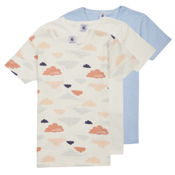 Clothing Boy short-sleeved t-shirts Petit Bateau A071400 X3 Multicolour