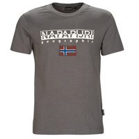 Clothing Men short-sleeved t-shirts Napapijri AYAS Grey / Dark