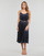 Clothing Women Long Dresses MICHAEL Michael Kors PLEATED SLIP MIDI DRESS Marine