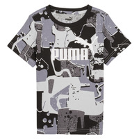 Clothing Boy short-sleeved t-shirts Puma ESS STREET ART AOP Black