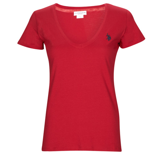 U.S Polo Assn. BELL Bordeaux - Fast delivery | Spartoo Europe ! - Clothing  short-sleeved t-shirts Women 34,40 €