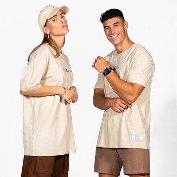 Clothing short-sleeved t-shirts THEAD.  Beige