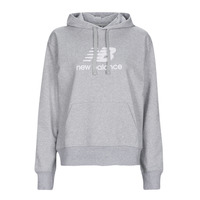 Clothing Women sweaters New Balance Essentials Stacked Logo Hoodie Grey