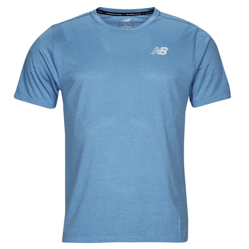 Clothing Men short-sleeved t-shirts New Balance Impact Run Short Sleeve Blue