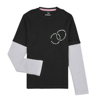 Clothing Boy Long sleeved shirts Jack & Jones JOROLI SKATER LAYER TEE LS CREW NECK Black