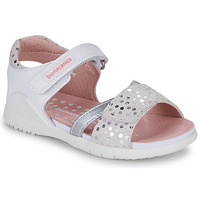 Shoes Girl Sandals Biomecanics 232248 White / Silver