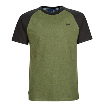 Clothing Men short-sleeved t-shirts Superdry VINTAGE BASEBALL TEE Thrift / Olive / Marl /  black