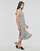 Clothing Women Long Dresses Superdry VINTAGE MIDI HALTER SLIP DRESS Black / White