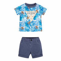 Clothing Boy Sets & Outfits Guess SET SL T SHIRT SHORTS Multicolour