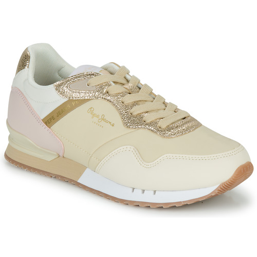 Shoes Women Low top trainers Pepe jeans LONDON W ALBAL Beige / Gold