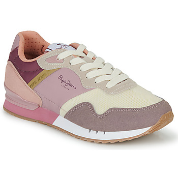 Shoes Women Low top trainers Pepe jeans LONDON W MAD Beige / Pink