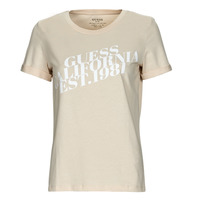 Clothing Women short-sleeved t-shirts Guess SS CN AURELIA TEE Beige