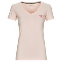 Clothing Women short-sleeved t-shirts Guess SS VN MINI TRIANGLE TEE Pink