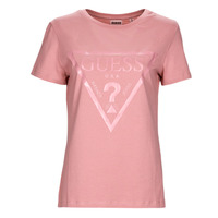 Clothing Women short-sleeved t-shirts Guess ADELE Pink
