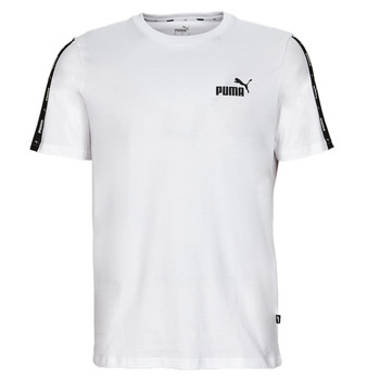 Clothing Men short-sleeved t-shirts Puma ESS+ TAPE White