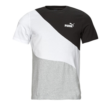 Clothing Men short-sleeved t-shirts Puma PUMA POWER CAT Black / Grey / White
