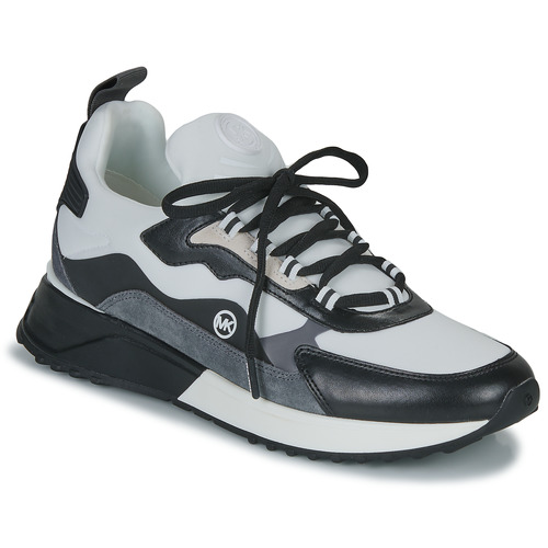 MICHAEL Michael Kors THEO SPORT TRAINER Black  White  Grey  Fast  delivery  Spartoo Europe   Shoes Low top trainers Men 23700 