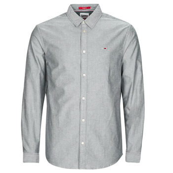 Clothing Men long-sleeved shirts Tommy Jeans TJM CLASSIC OXFORD SHIRT Grey / Dark