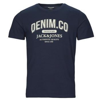 Clothing Men short-sleeved t-shirts Jack & Jones JJEJEANS TEE SS O-NECK Marine