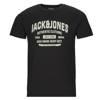 Clothing Men short-sleeved t-shirts Jack & Jones JJEJEANS TEE SS O-NECK Black